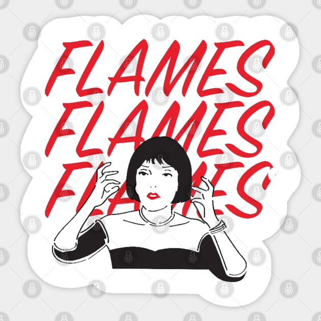 flames Sticker by kaefshop